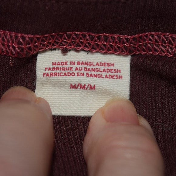 Levi's Sierra Long Sleeve Rib Knit Henly Burgandy M  NWOT - Picture 10 of 11